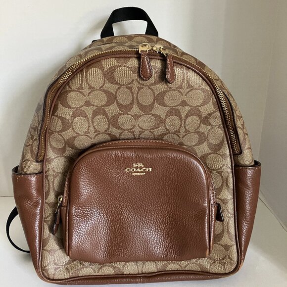 Coach 5671 Signature Canvas Bagpack Brown READ. - Picture 1 of 16